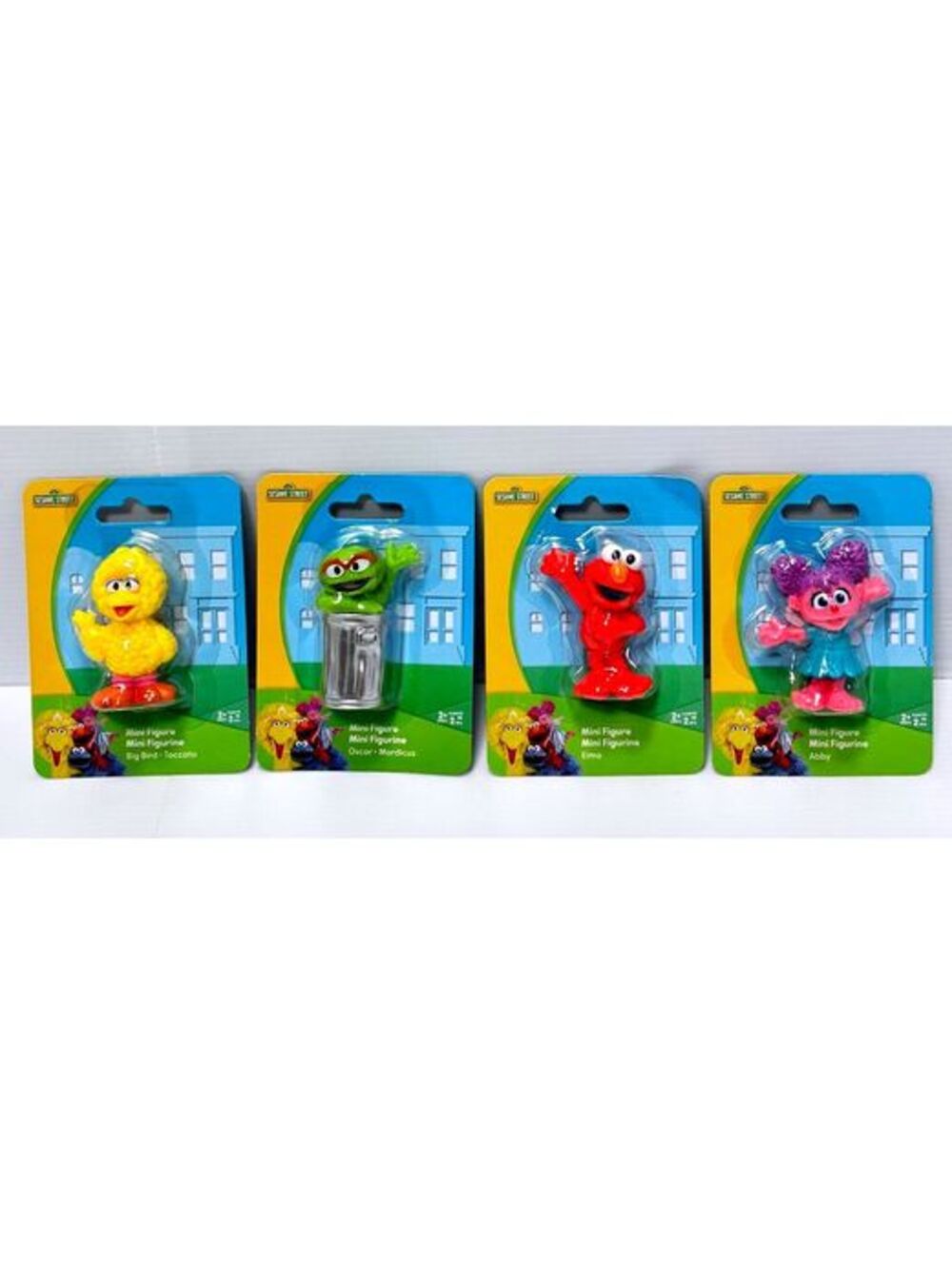 Sesame Street Mini Figure Set - Big Bird, Elmo, Oscar the Grouch, Abby - Collect